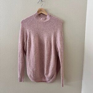 COS Light Pink Mock Neck Open Side Sweater XS​​​​​​​​​​​​​​​